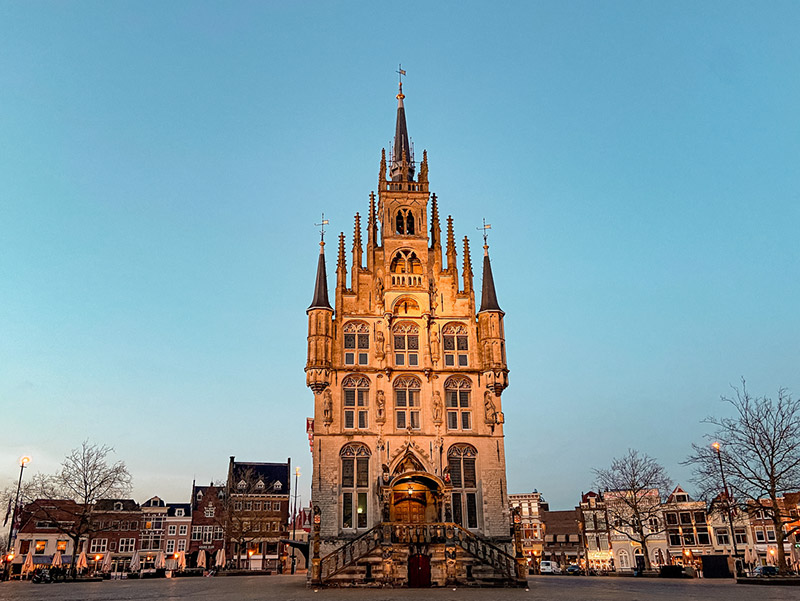 Gouda Stadhuis kleurt roze regenboog alliantie gouda nieuws