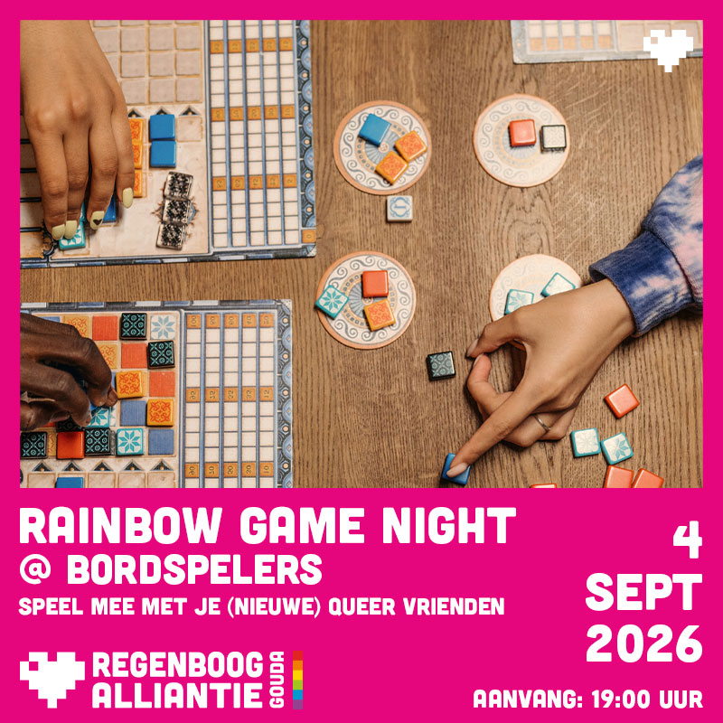 Rainbow Game Night @ Bordspelers regenboog-alliantie-gouda-rainbow-game-night-september-2026